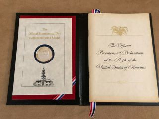 1976 The Official Bicentennial Day Sterling Silver Commemorative Proof Medal