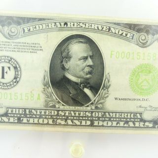 1934 F $1000 U.  S Bill Federal Reserve Note Low Serial Number Cond. 3