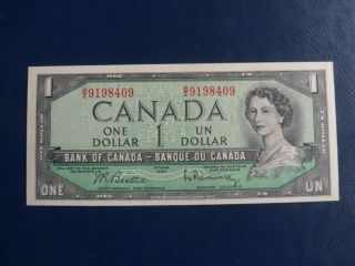 1954 Canada 1 Dollar Bank Note - Beattie/raminsky - Bz9198409 - Unc Cond.  19 - 141