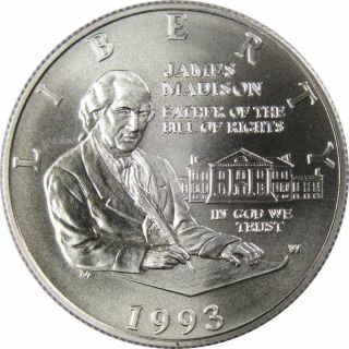 1993 W 50c Bill Of Rights Commemorative Silver Half Dollar Choice Uncirculated