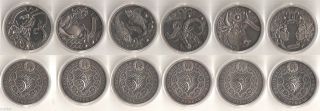 Belarus - Set Of 6 X 1 Ruble 2014 Coin Unc,  Zodiac Signs