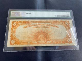 LARGE 1907 $10 DOLLAR GOLD CERTIFICATE COIN NOTE OLD PAPER MONEY Fr 1172 PMG 20 5