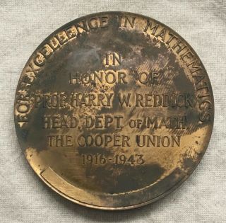 Cooper Union Reddick Award for Excellence in Mathematics Medal,  1962 by Hovannes 2