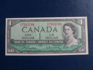 1954 Canada 1 Dollar Bank Note - Beattie/raminsky - Pz7503708 - Unc Cond.  19 - 123