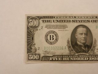 1934 A FIVE HUNDRED Dollar Federal Reserve Note $500 2