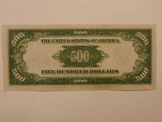 1934 A FIVE HUNDRED Dollar Federal Reserve Note $500 4
