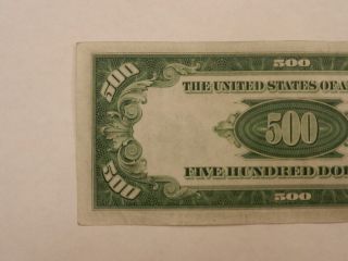 1934 A FIVE HUNDRED Dollar Federal Reserve Note $500 5