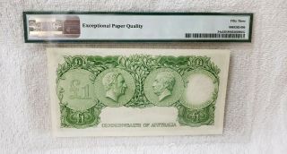 Australia Reserve Bank ND (1961 - 65) One Pound P 34a PMG 53 EPQ About UNC 3
