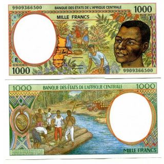 Central African 1000 Francs 1999 P - 302ff Unc