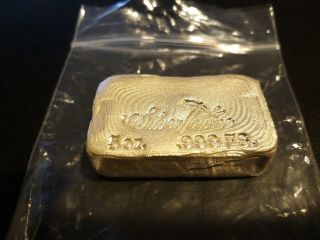 Silvertowne Hand - Poured 5oz.  999 Silver Bar Silver On The Way Up More 4sale