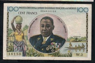 100 Francs From Cameroun French Colony