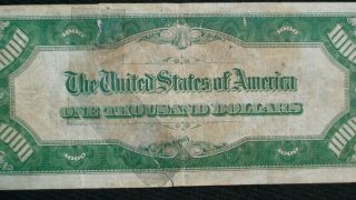 1934 ONE THOUSAND DOLLAR FED RESERVE NOTE CHICAGO HIGHLY SOUGHT $1000 Bill 3