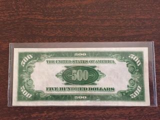 US Paper Money Large size small size $500 1928 Federal Reserve Note 2