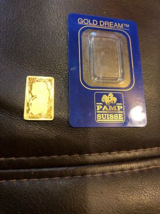 2.  5 Gram Gold Bar - Pamp Suisse - Fortuna - 999.  9 Fine Not In Assay