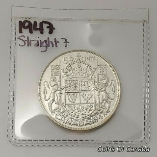 1947 Canada Silver 50 Cents Coin - In Acid - Package Coinsofcanada