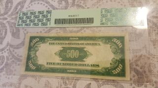 Extremely Rare 1934A 500 Dollar Bill (D) Cleveland GRADED AT A 40 2