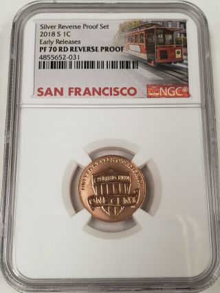 2018 S Lincoln Shield Cent Red Reverse Proof Early Release Er 1c Coin Ngc Pf70