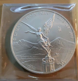 2019 5 Oz Silver Mexican Libertad Coin.