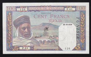 Algeria - - - - - - - 100 Francs 1939 - - - - - - Vf/xf - - - - - -
