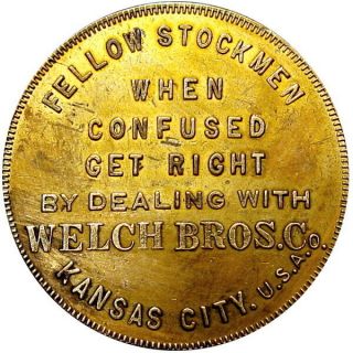 Pre 1933 Kansas City Missouri Good Luck Swastika Token Welch Bros When Confused