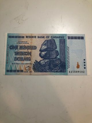 Zimbabwe 100 Trillion Dollars 2008 P - 91