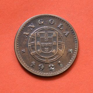 Angola (portugal) 2 Centavos 1921,  Bronze [ 8421]