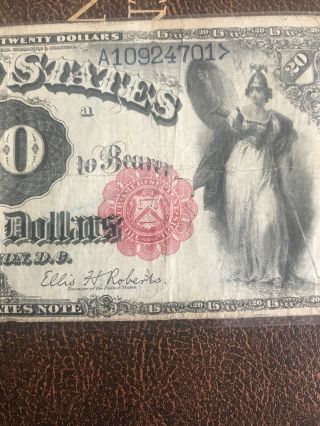 1880 $20 United States Legal Tender Note Bruce/Roberts 4