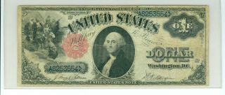 1880 $1 Large Size Legal Tender / United States Note Fr 35 Blue Serial