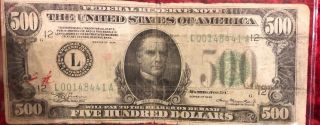 1934 $500 Federal Reserve Note Deal