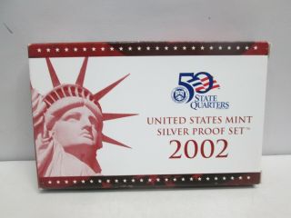 2002 Us Silver Proof Set And