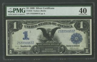 Fr233 $1 1899 Silver Cert Pmg 40 Choice Xf Bu9983