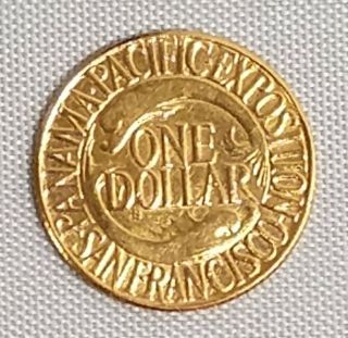 1915 - S $1 Panama - Pacific Commemorative Gold Dollar Z003 2