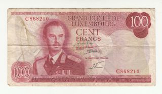 Luxembourg 100 Francs 1970 Circ.  P56 @