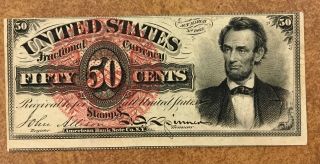 Fr 1374 50¢ Lincoln 4th Issue Fractional Note Very Fine