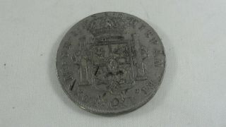 1789 Peru 8 Reales Silver Coin George Iii Lima Chop Marks -