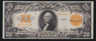 Us 1922 $20 Gold Certificate Fr 1187 Vf - Xf (- 141)