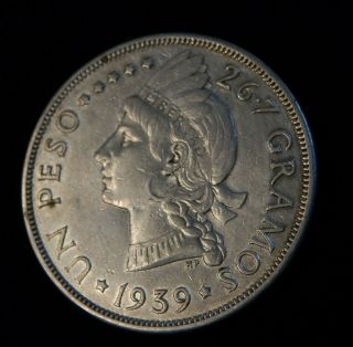1939 Dominican Republic Peso - Coin