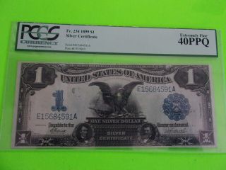 Fr.  234 1899 $1 One Dollar Silver Certificate Mule Pcgs Extremely Fine 40 Ppq