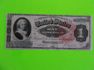Fr - 218 1886 Series $1 Silver Certificate " Martha Note " One Dollar Bill Very Fine