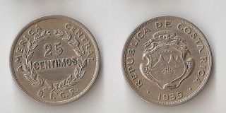 Costa Rica 25 Centavos 1935