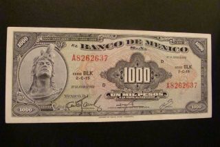Mexico 1000 Pesos 1972 Crisp Xf