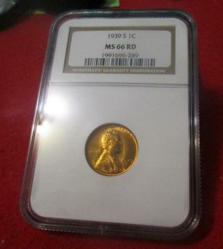 1939 - S Ngc Ms 66 Rd Red Lincoln Wheat Cent  Mf - 2430