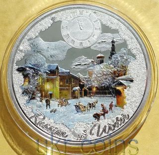 2016 Congo Russia Winter Christmas Silver Color Finish Proof Coin Year Franc