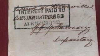 1862 $100 T - 40 Issued By J.  G.  M.  Ramsey Who Sought Out Spies For The C.  S.  A.