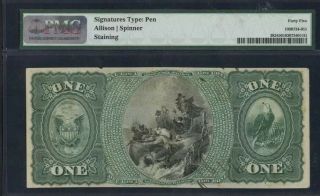 $1 PMG 45 First National Bank of Kansas,  Illinois Fr 392 2