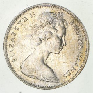 World Coin - 1966 Bermuda Islands 1 Dollar - World Silver Coin - 18.  3g 374