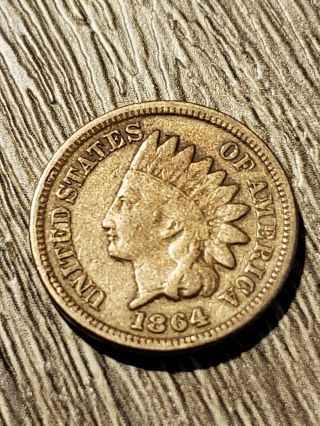 1864 Indian Head One Cent 1c Penny No L Coin Better Date