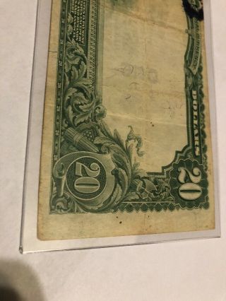 The Grange National Bank Of Spartansburg Pa Crawford County Rarity 1902 $20 Note 7