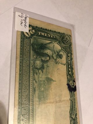 The Grange National Bank Of Spartansburg Pa Crawford County Rarity 1902 $20 Note 8