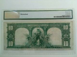 1901,  $10,  Buffalo,  United States Note,  Legal Tender,  PMG VF - 25 2
